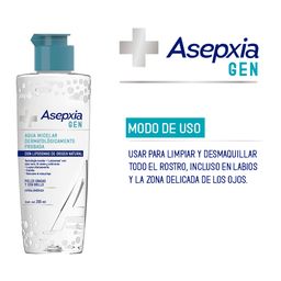 Agua Micelar Asepxia Gen Piel Grasa con Brillo x 200 ml