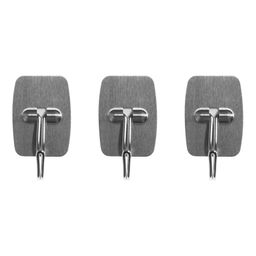 Ganchos de Pared Simplicity Acero Inoxidable Rectangular x 3 un