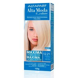 Coloración Permanente Altamoda Colore Kit 12.10 Rubio Platino Irizado Ceniza x 150 g