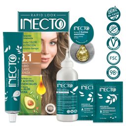 Kit de Tintura Inecto Rapid Look Rubio Claro Ceniza 8.1