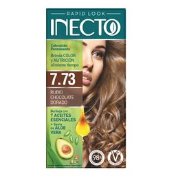 Kit de Tintura Inecto Rapid Look  Rubio Chocolate Dorado 7.73
