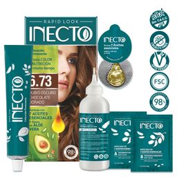 Kit de Tintura Inecto Rapid Look  Rubio Oscuro Chocotate 6.73