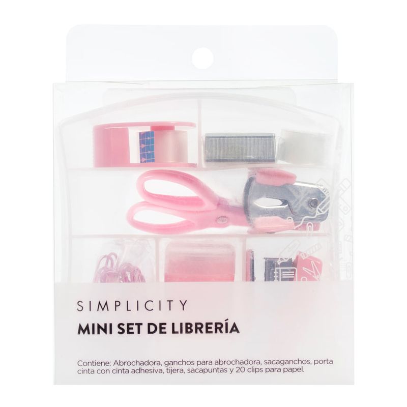 set-simplicity-de-libreria-mini-en-caja-lila