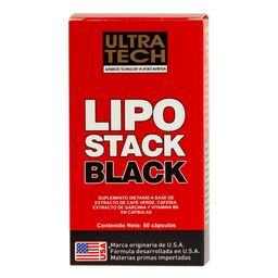 Suplemento Dietario Ultra Tech Lipo Stack Black x 60 cápsulas