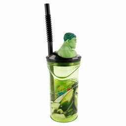 Vaso Cresko con Figura de Hulk x 360 ml