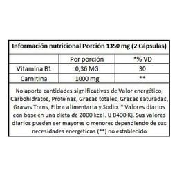 Suplemento Dietario Ultra Tech L-Carnitina x 60 un