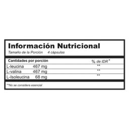 Suplemento Dietario bcaa 2000 x 120 un