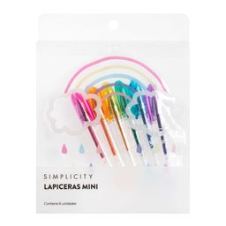 Set Simplicity Mini Lapiceras Color Arcoiris