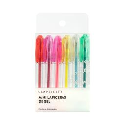 Set Simplicity Mini Lapiceras Gel x 6 un