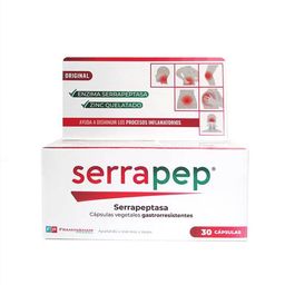 Suplemento Dietario Serrapep Gastrorresistentes x 30 cápsulas