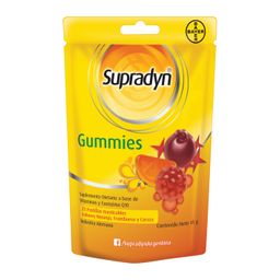 Suplemento Dietario Supradyn Gummies Vitaminas y Coenzima Q10 x 6 un x 25 pastillas masticables c/u