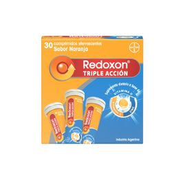 Suplemento Dietario Redoxon Triple Acción Vitamina C, D y Zinc Efervescentes x 30 comprimidos