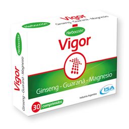 Suplemento Dietario Vigor Ginseng Guaraná Magnesio x 30 un