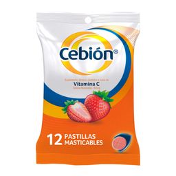 Suplemento Dietario Cebion sabor Fresa x 12 comprimidos