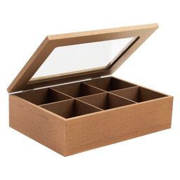 Caja de Té Simplicity de Madera Labrada Boho