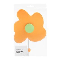 Gancho de Madera Simplicity Flor Naranja