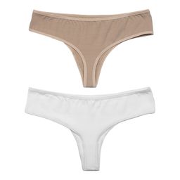 Culotteless Wav Blanco y Nugat x 2 u Talle S