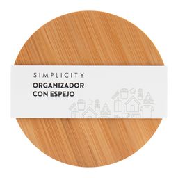 Organizador Simplicity con Tapa de Madera y Espejo Boho