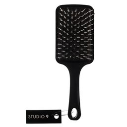 Cepillo de Pelo Studio 9 Cuadrado Grande Negro