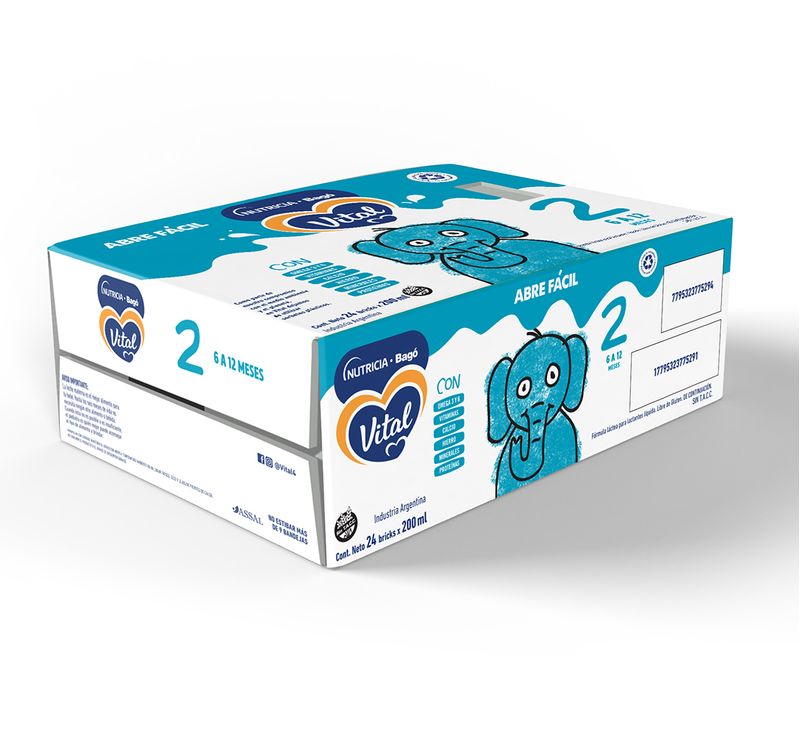 Leche Bebe Infantil En Polvo Vital 2 X 800 Gr Nutricia Bago