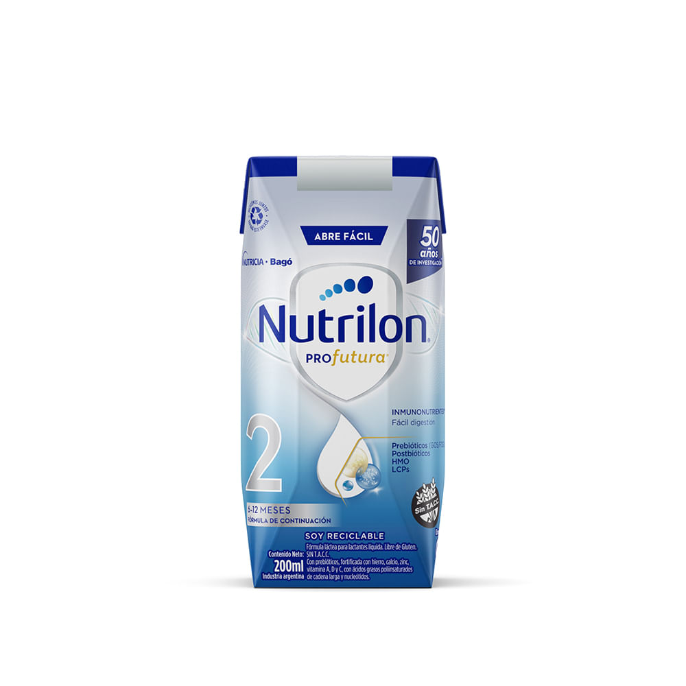 Leche de continuación líquida Nidina 2 - 6 meses