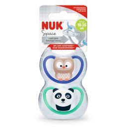 Set NUK Chupete Space T 3 Panda y Buho x 2 un