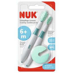 Set de Cepillos Dentales NUK 6+ Meses con Anillo Protector Suave x 2 un