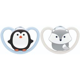 Set NUK Chupetes Space T 1 Pingüino/Zorro 0-6M x 2 un