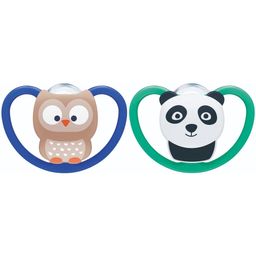 Set NUK Chupetes Space T 2 Búho/Panda 6-18M x 2 un
