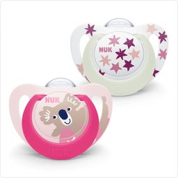 Chupete Nuk Star Day & Night Koala Celeste T2 6-18m x 2 un