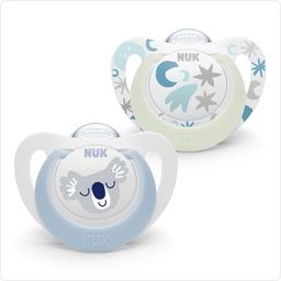 Chupete Nuk Star Day & Night Koala Celeste T1 0-6m x 2 un