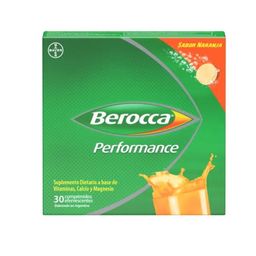 Suplemento Dietario Berocca Performance Vitaminas, Calcio y Magensio Efervescentes x 30 comprimidos