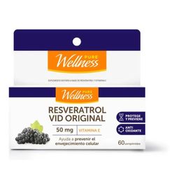 Suplemento Dietario Pure Wellness Resveratrol Vid 500 mg x 60 comprimidos