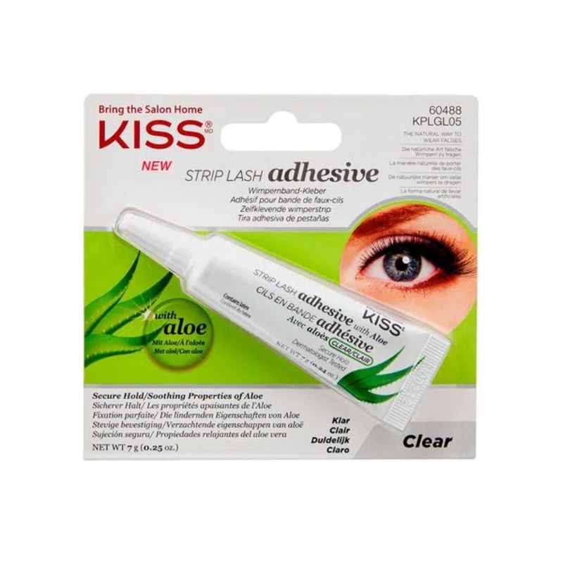 PEGAMENTO PESTAÑAS KISS KPLGL05 ALOE TRANS. 7GR