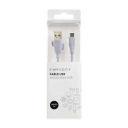 Cable Usb Simplicity Silicona Cactus Lila Micro