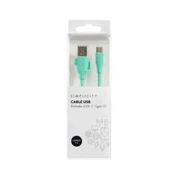 Cable Usb Silicona Simplicity Cactus Acqua Type C