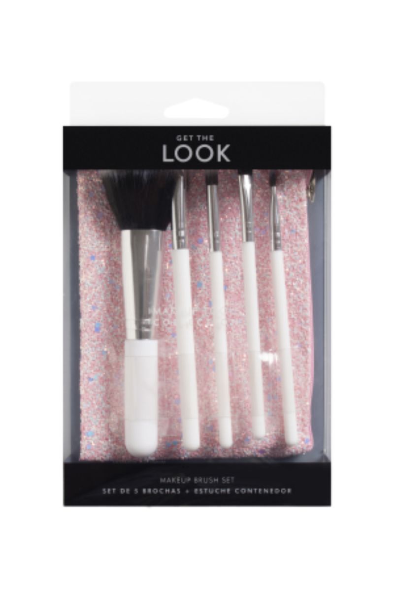 Set Brochas Maquillaje Get The Look con Estuche