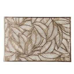 Individual Mishka de Pvc Dorado Rect Leaves x 45 x 30 cm