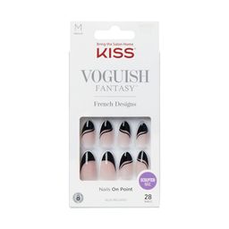 Uñas Postizas Kiss Voguish Fantasy French Magnifique