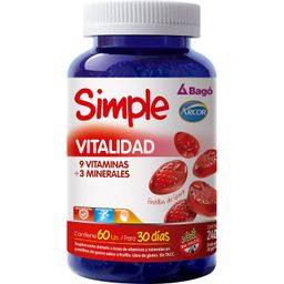 Suplemento Dietario Simple Vitalidad Frutilla x 60 un