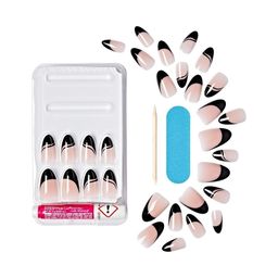 Uñas Postizas Kiss Voguish Fantasy French Magnifique