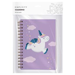 Cuaderno Anillado Simplicity Mediano Unicornio