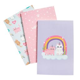 Cuadernos Tapa Blanda Gatos Simplicity x 3 un