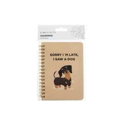 Cuaderno Anillado Simplicity Chico Animal Salchicha Stationery Ola