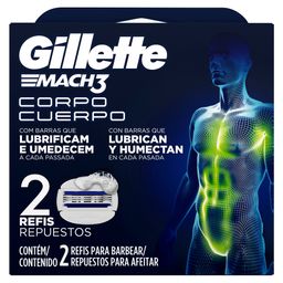 Repuesto para Afeitar Gillette Mach3 Cuerpo x 2 un