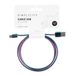 Cable Simplicity Usb Micro Holográfico