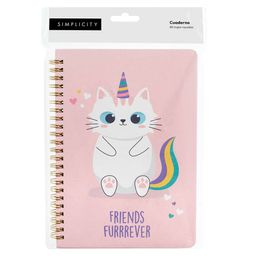 Cuaderno Simplicity Anillado Mediano Animal Cat