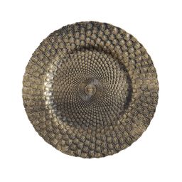 Bandeja Linea Indian Mishka Brass Tramaado x 27,5 cm