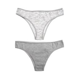 Bombacha Vedetina Wav Gris y Cebra x 2 un