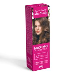 Coloración Alta Moda é Alfaparf 6.7 Rubio Oscuro Chocolate x 60 g